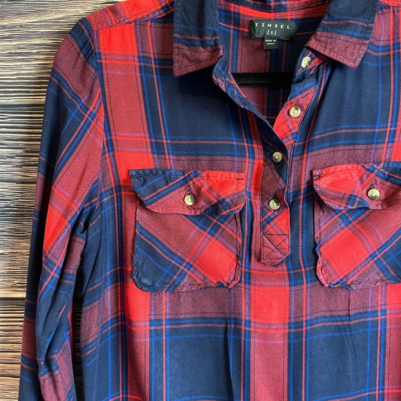 Tinsel Flannel Top - Picture 8 of 9